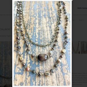 Bohemian “ Medina 2 “ Magnetic Adjustable Beaded Necklace Tigers Eye